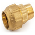 RACCORDO diritto in ottone TUBO POLIETILENE MASCHIO mm 25x3/4