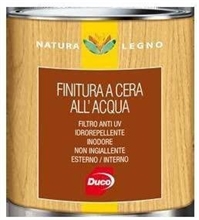 FINITURA a CERA ALL'ACQUA NOCE CHIARO NATURA LEGNO DUCO LT 0,750