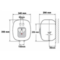 SCALDABAGNO elettrico sopralavello DIANBOILER litri 10