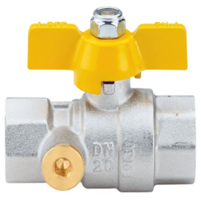 VALVOLA per GAS con PRESA DI PRESSIONE femmina 3/4