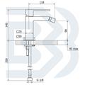MISCELATORE MONOCOMANDO per BIDET BIANCHI serie METRO