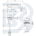 MISCELATORE MONOCOMANDO per LAVABO BIANCHI serie METRO