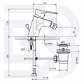 MISCELATORE MONOCOMANDO BIDET BIANCHI serie PRIME