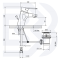 MISCELATORE MONOCOMANDO per LAVABO BIANCHI serie PRIME