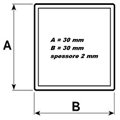 TUBOLARE in ferro quadrato mm 30x30