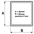 TUBOLARE in ferro quadrato mm 80x80