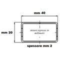 TUBOLARE in ferro rettangolare mm 50x30