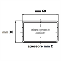 TUBOLARE in ferro rettangolare mm 60x30