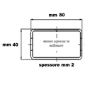 TUBOLARE in ferro rettangolare  mm 80x40