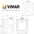 CUSTODIA a PARETE 1 modulo IP55 VIMAR serie ARCHE' EIKON PLANA