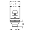 PILETTA in pvc per lavello in porcellana 1 1/2