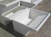 VASCA LAVATOIO PILOZZO USO LAVANDERIA IN CEMENTO BIANCO cm 55x50 (lxp)