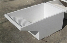 VASCA LAVATOIO PILOZZO USO LAVANDERIA IN CEMENTO BIANCO cm 40x60 (lxp)