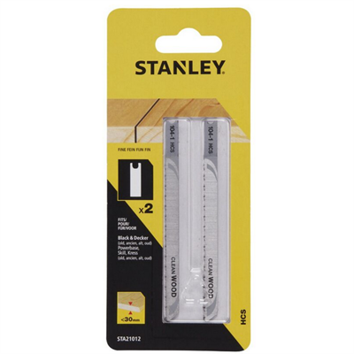2pz LAME per seghetto alternativo taglio LEGNO denti fini STANLEY