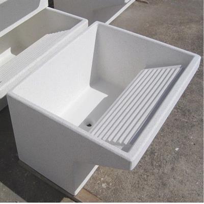 VASCA LAVATOIO PILOZZO USO LAVANDERIA IN CEMENTO BIANCO cm 70x60 (lxp)