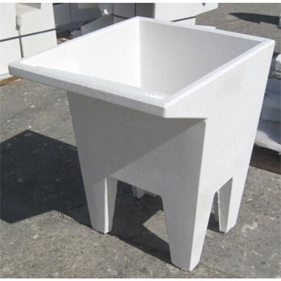 VASCA in cemento bianco con piedi uso lavanderia FERRICEM cm 60x70