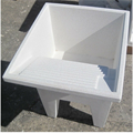 VASCA in cemento bianco con piedi uso lavanderia FERRICEM cm 60x70