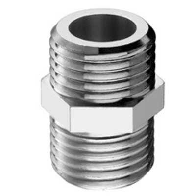DOPPIAVITE cromata in ottone 3/4