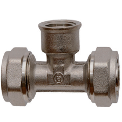 raccordo a T per tubo multistrato diametro mm 16x1/2Fx16