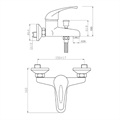 MISCELATORE monocomando VASCA c/doccia IDEAL STAR UNIVERSO