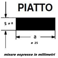 FERRO pieno PIATTO mm 25X8