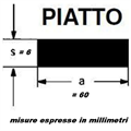 FERRO pieno PIATTO mm 60x6