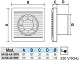 ASPIRATORE ELICOIDALE da incasso LA VENTILAZIONE diametro mm 120