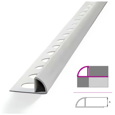 PROFILO tondo in pvc ARGENTO SATINATO ANDAL SYSTEM