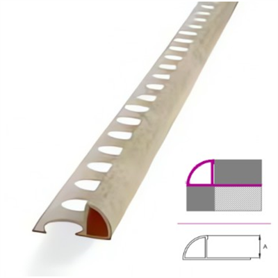 PROFILO tondo in pvc MARBLE TRAVERTINO GRIGIO ANDAL SYSTEM