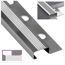 PROFILO quadro per GRADINO in acciaio CROMO SATINATO h mm 12,5 ANDAL SYSTEM