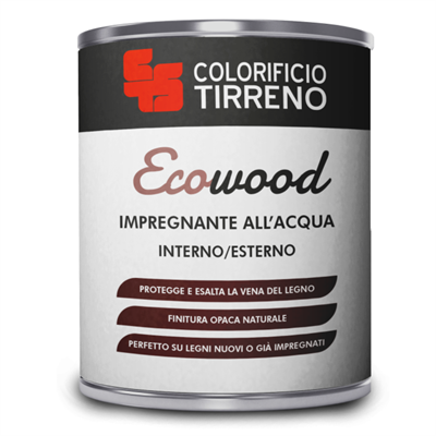 ECOWOOD impregnante all'acqua NOCE CALDO ml 750 colorificio TIRRENO