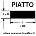 FERRO pieno PIATTO mm 250x10
