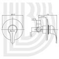 MONOCOMANDO miscelatore DOCCIA ad incasso MISTRAL CROMO BIANCHI RUBINETTERIE
