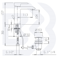 MISCELATORE MONOCOMANDO per LAVABO BIANCHI serie JOY