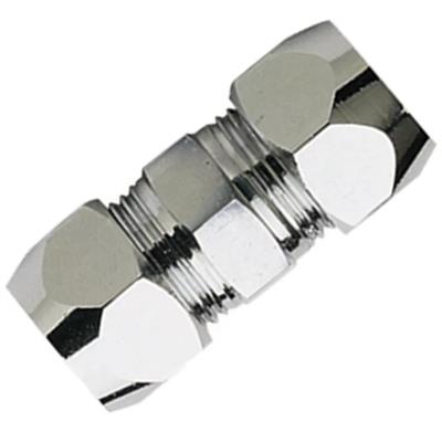 RACCORDO DOPPIO GIUNTO oring CROMATO NIPLES per tubo rame CROMATO diametro mm 10