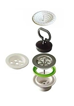 PILETTA in pvc per lavello in porcellana 1 1/4