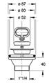 PILETTA in pvc per lavello in porcellana 1 1/4