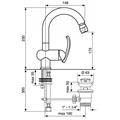 MISCELATORE BIDET RAMSES CROMO EMMEVI RUBINETTERIE