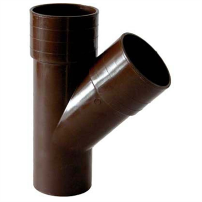 DERIVAZIONE a 45ø in pvc colore testa di moro diametro mm 80