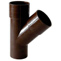 DERIVAZIONE a 45ø in pvc colore testa di moro diametro mm 80