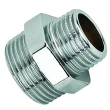 DOPPIAVITE ridotta in ottone cromato 3/8-1/2