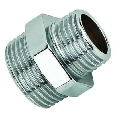 DOPPIAVITE ridotta in ottone cromato 3/8-1/2