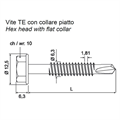 VITE AUTOPERFORANTE per lamiera FRIULSIDER mm 70