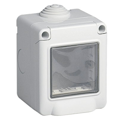 CUSTODIA a PARETE 2 moduli IP55 VIMAR serie ARCHE' EIKON PLANA