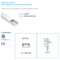 CANALINA per cavi elettrici mm 22x10
