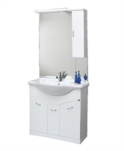 COMPOSIZIONE MOBILE BAGNO CHIARA 85 CM: BASE 3 ANTE + LAVABO + SPECCHIERA