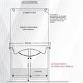 COMPOSIZIONE MOBILE BAGNO CHIARA 85 CM: BASE 3 ANTE + LAVABO + SPECCHIERA