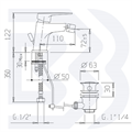 MISCELATORE monocomando BIDET BIANCHI serie BONNY
