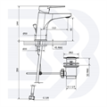 MISCELATORE MONOCOMANDO LAVABO BIANCHI serie BONNY