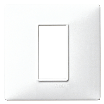 PLACCA 1 modulo BIANCA per cassetta tonda VIMAR PLANA